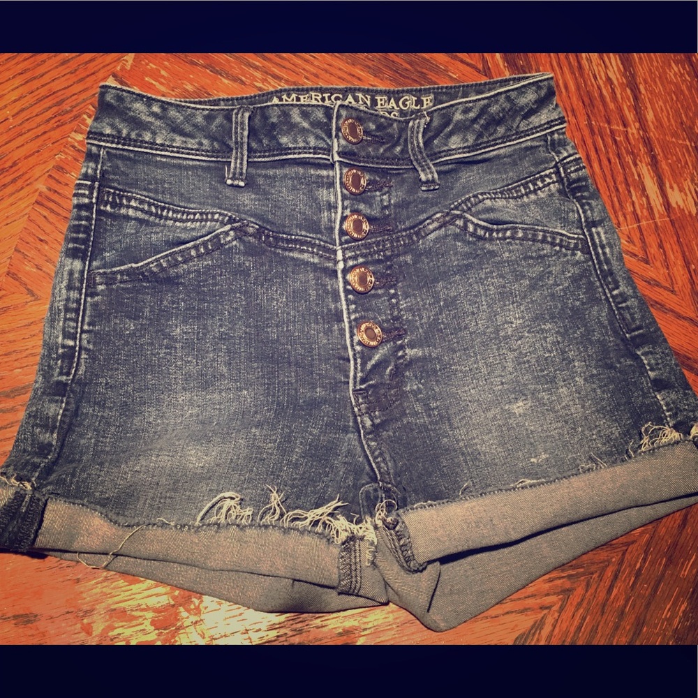 Size 0 high wasted denim cut offs